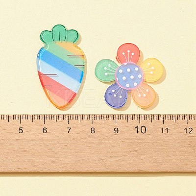 16Pcs 8 Style Acrylic Cabochons MACR-FS0001-46-1