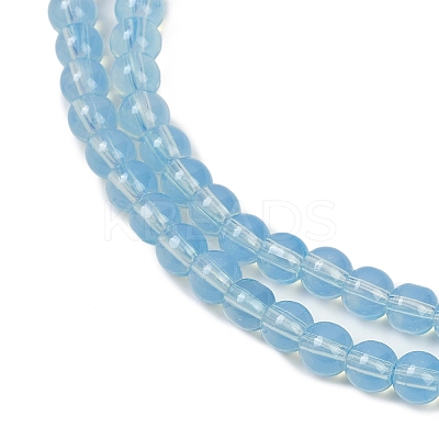 Baking Paint Glass Beads Strands LS-DGLA-Q023-10mm-DB46-1