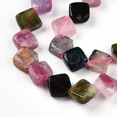 Natural Multicolor Tourmaline Beads Strands G-T140-04B-1