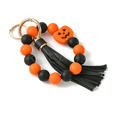 Alloy Silicone Keychain HJEW-JM02211-1