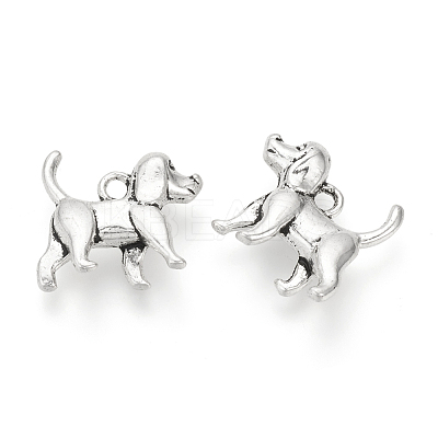 Tibetan Style Alloy Puppy Pendants LS-TIBEP-Q076-065AS-RS-1