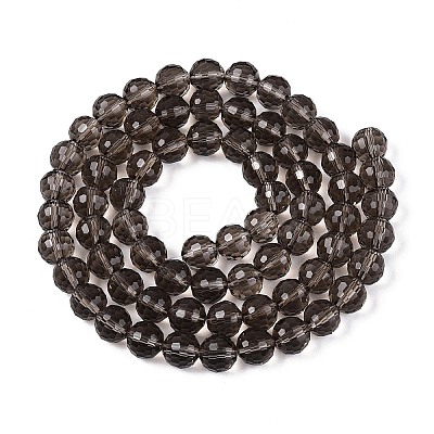 Transparent Glass Bead Strands GLAA-R095-8mm-37-1