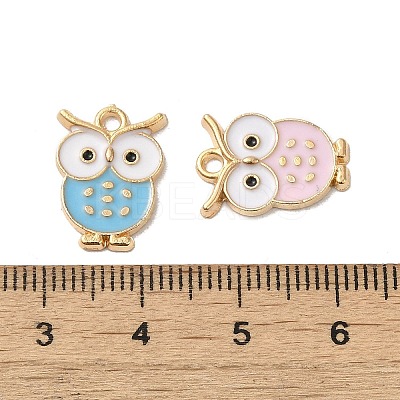 Rack Plating Alloy Enamel Pendants ENAM-P254-01KCG-1