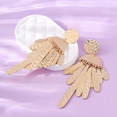 Zinc Alloy Flat Round Chandelier Earrings EJEW-Z107-03G-02-1