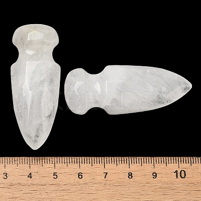 Natural Quartz Crystal Craved Sword Model Ornament DJEW-C019-02D-1