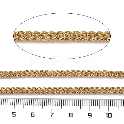 Brass Textured Curb Chains CHC-H113-23G-1