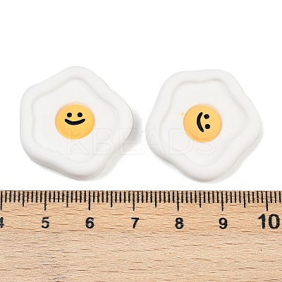 Smiley Face Resin Cabochons CRES-S372-01F-1
