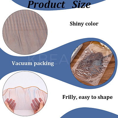10 Yards Lucency Polyester Pleated Lace Trim OCOR-GF0004-74B-1