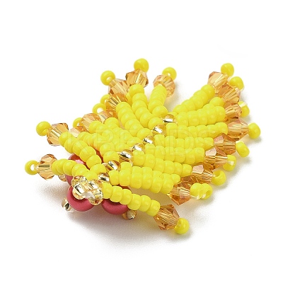 MIYUKI Rocailles Beaded Pendents PALLOY-MZ00148-1