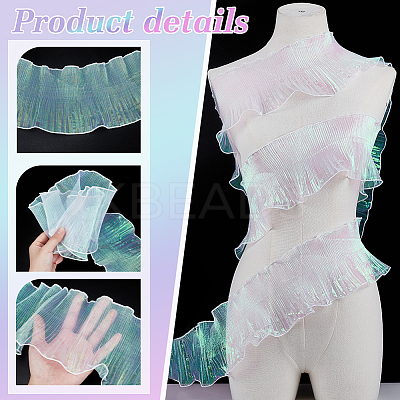 10M Polyester Pleated Lace Trim OCOR-PH0002-98-1