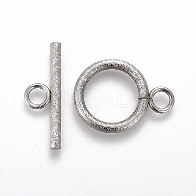 Tarnish Resistant 304 Stainless Steel Toggle Clasps STAS-P248-03P-1