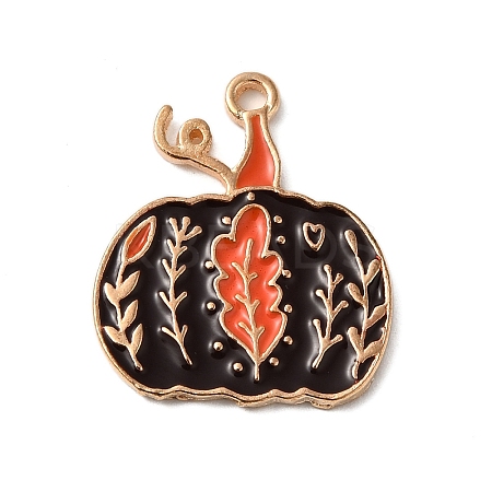 Thanksgiving Day Golden Tone Alloy Enamel Pendants LS-ENAM-M002-02H-G-1