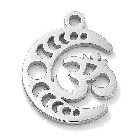 Anti-Tarnish 304 Stainless Steel Pendants STAS-R003-03P-02-1