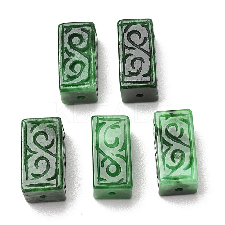 Dyed Natural Myanmar Jade Carved Beads GG-CBABA9C-07C-1
