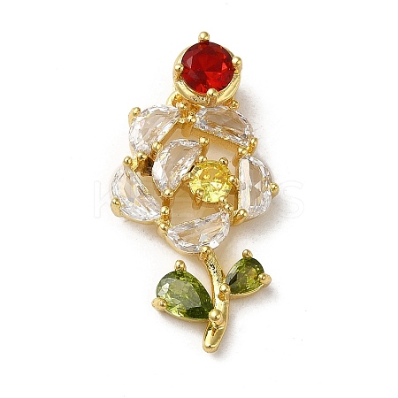 Colorful Glass Pendants KK-F865-02G-1