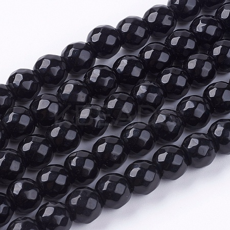 Natural White Jade Bead Strands G-R166-8mm-14-1