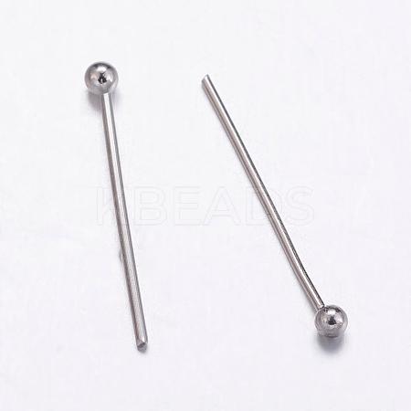 Tarnish Resistant 304 Stainless Steel Ball Head Pins STAS-K146-045-21x0.7mm-1
