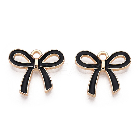 Light Gold Plated Alloy Pendants ENAM-T009-40C-1