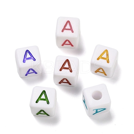 Opaque Acrylic Beads X-OACR-I022-01A-1
