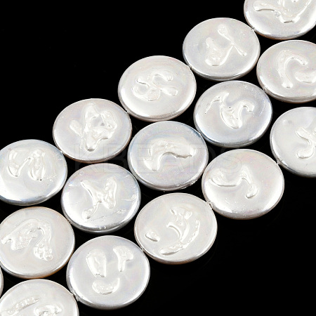 Plating Natural Freshwater Shell Beads Strands SHEL-N026-225A-1