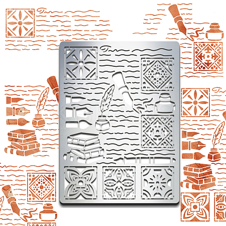 Stainless Steel Metal Stencils DIY-WH0289-058-1