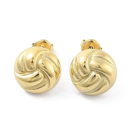Ion Plating(IP) 304 Stainless Steel Stud Earrings EJEW-P258-18G-1