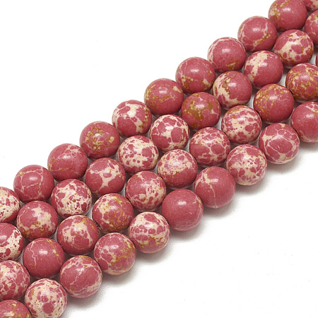 Synthetic Imperial Jasper Beads Strands G-S300-42F-8mm-1