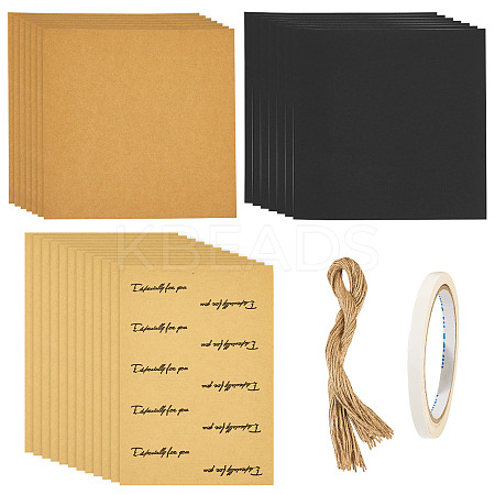 50 Sets 2 Colors Kraft Paper Bouquet Wrapping Paper DIY-TA0011-45-1