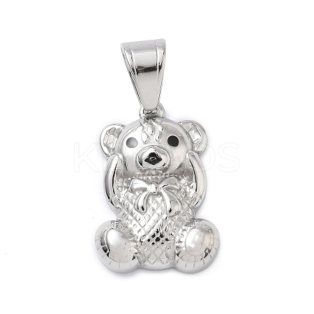 316 Surgical Stainless Steel Enamel Pendants STAS-P412-05P-1
