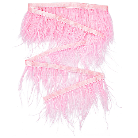 Ostrich Feather Tassel Ribbon DIY-GF0008-68A-1