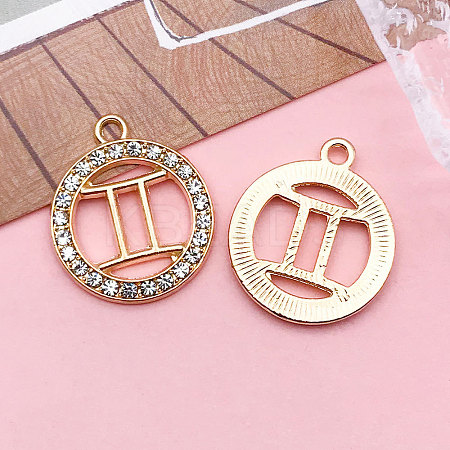 Zinc Alloy Crystal Rhinestone Pendants WGC2D94-03-1