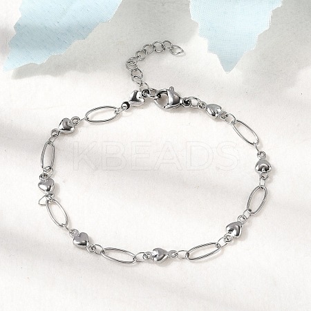 304 Stainless Steel Link Bracelets BJEW-A044-03C-P-1