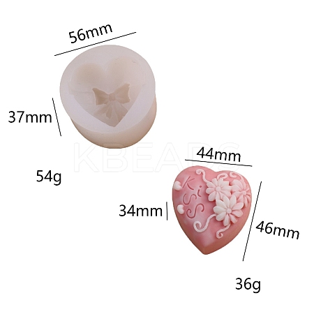 DIY Heart Shape Food Grade Candle Silicone Molds LS-PW-WGD631A-03-1