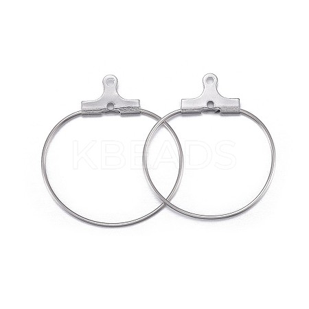 Tarnish Resistant 316 Surgical Stainless Steel Hoop Earring Findings LS-STAS-P238-09P-01-1