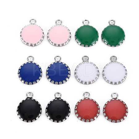 304 Stainless Steel Enamel Charms STAS-Q241-014-1