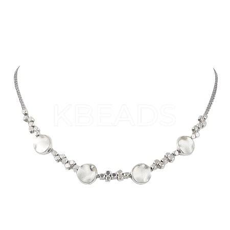 304 Stainless Steel Bib Necklaces for Women NJEW-TA00137-1