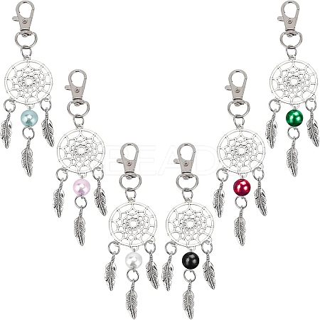 12Pcs 6 Colors Zinc Alloy Big Pendants FIND-NB0002-37-1