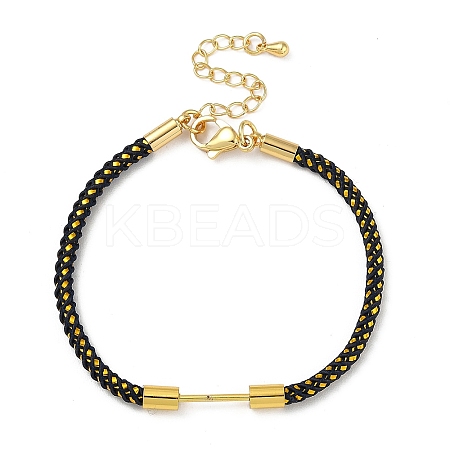 Braided Nylon Cord Bracelet Making MAK-L043-01G-14-1