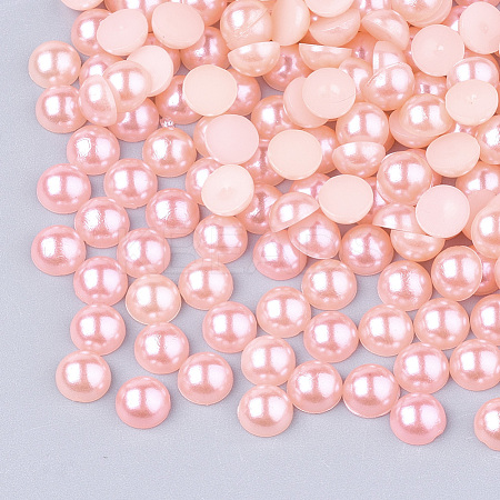 ABS Plastic Imitation Pearl Cabochons SACR-S738-6mm-Z17-1