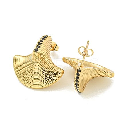 PVD Vacuum Plating 304 Stainless Steel with Rhinestone Stud Earrings for Women EJEW-G401-03G-02-1