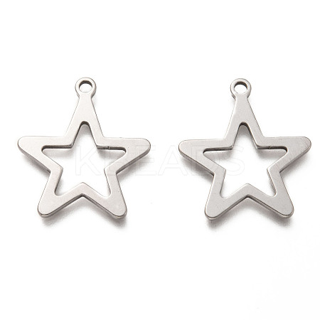 Non-Tarnish 201 Stainless Steel Pendants STAS-H125-62P-1