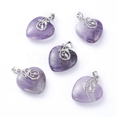 Natural Amethyst Pendants G-G807-C04-1