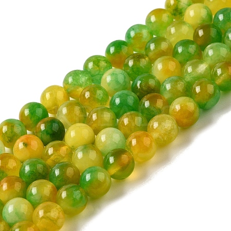 Natural Dyed White Jade Beads Strands G-M402-C03-22-1