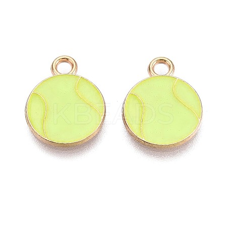 Alloy & Enamel Pendants ENAM-T021-70G-1