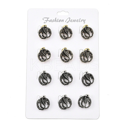 12Pcs 2 Colors Snake Alloy Brooches for Backpack Clothes JEWB-A033-06-1