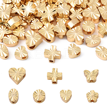 56Pcs 7 Styles Brass Beads KK-YW0003-13-1