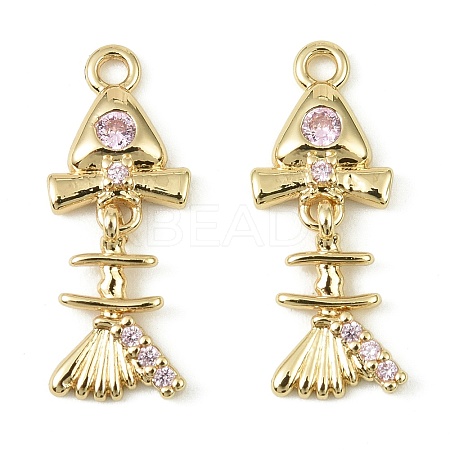 Brass Micro Pave Cubic Zirconia Pendants LS-KK-C107-16G-1