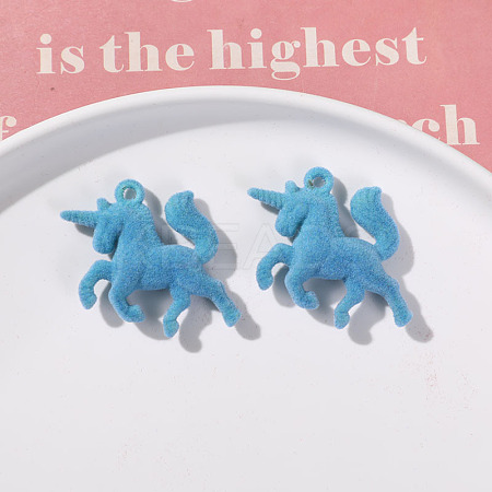 Flocking Resin Pendants PW-WG1AA29-04-1