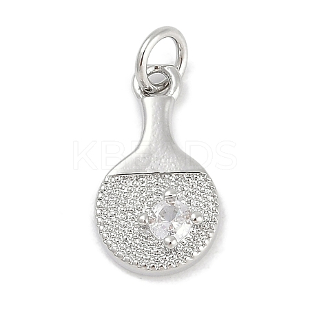 Brass Micro Pave Cubic Zirconia Pendants KK-Q028-62P-1