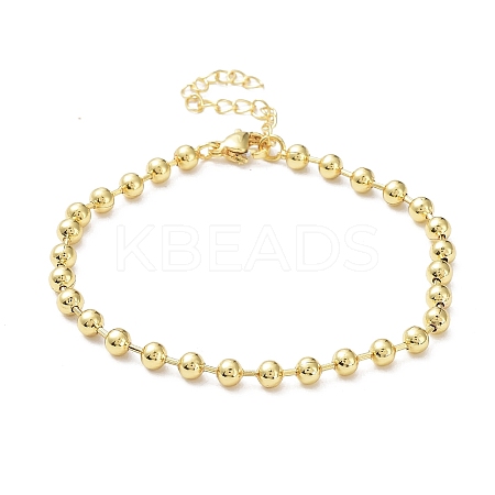 Rack Plating Brass Ball Chain Bracelets for Women LS-BJEW-G676-01B-G-1